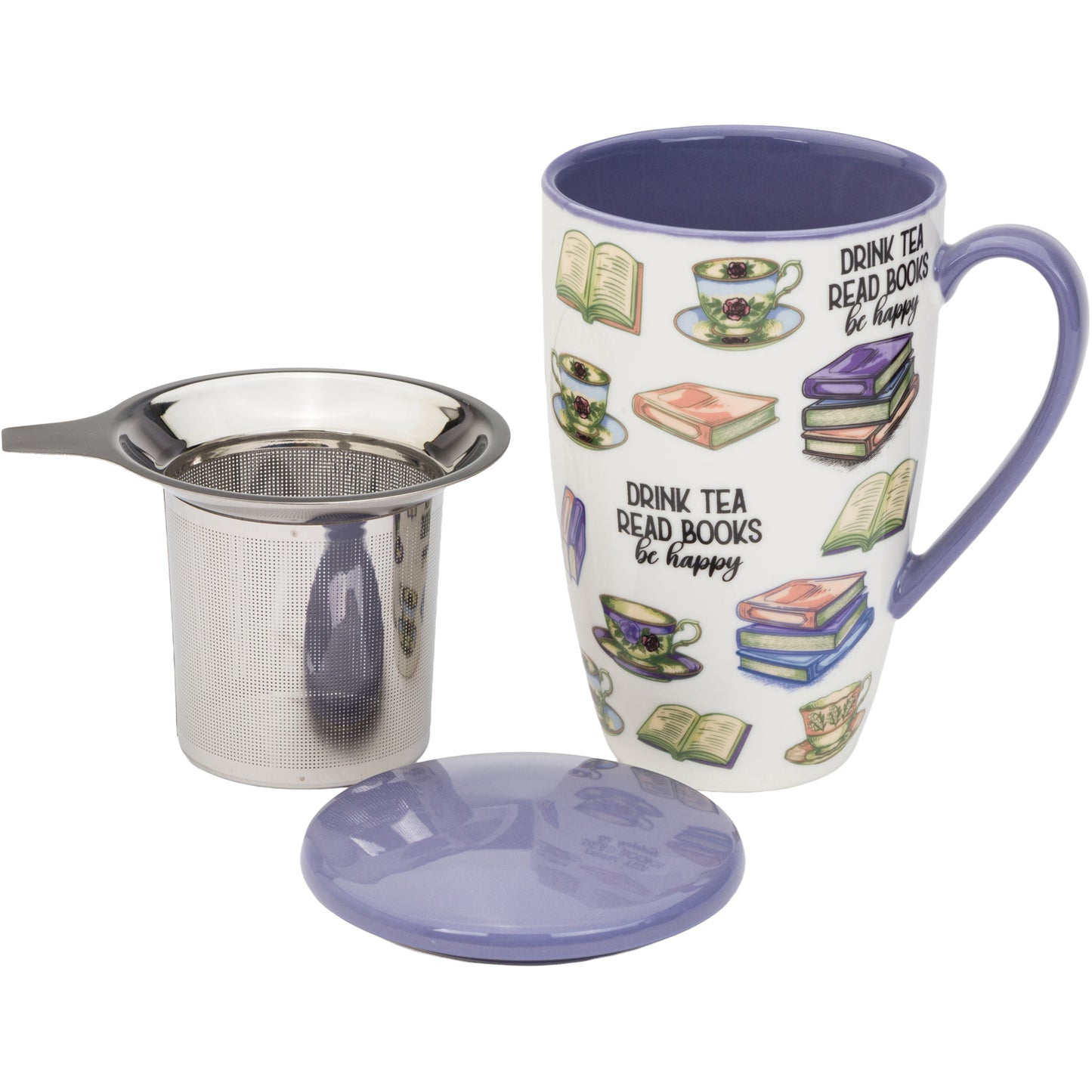 Books and Tea Infuser Mug