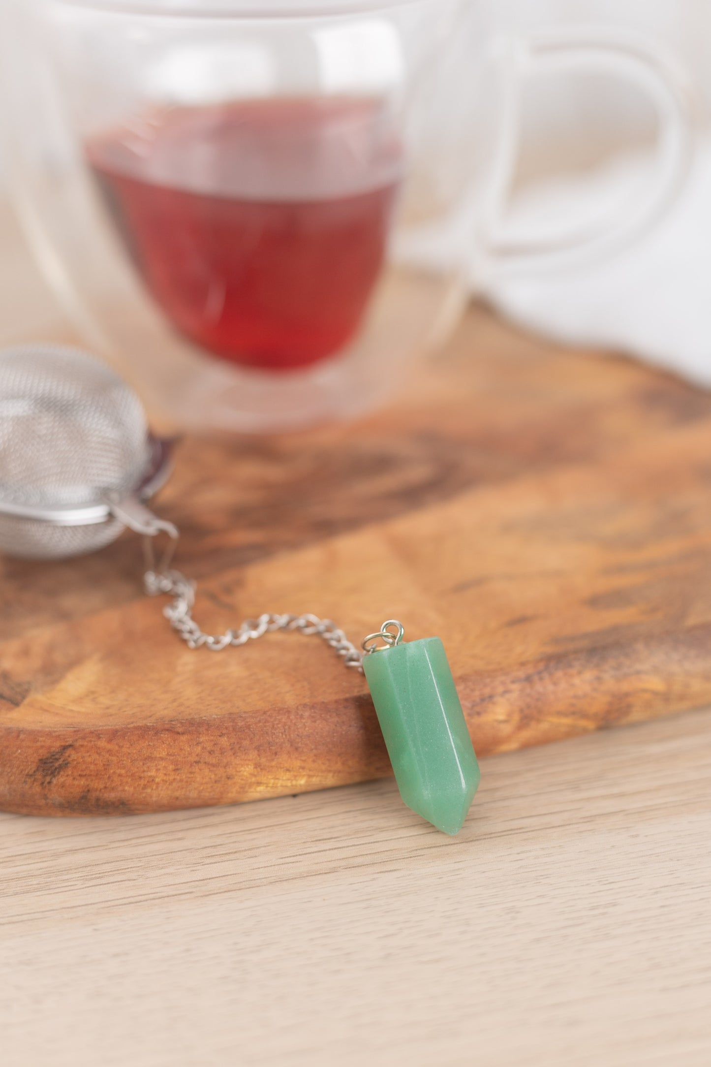 Green Aventurine Tea Infuser - The Traveling Teapot