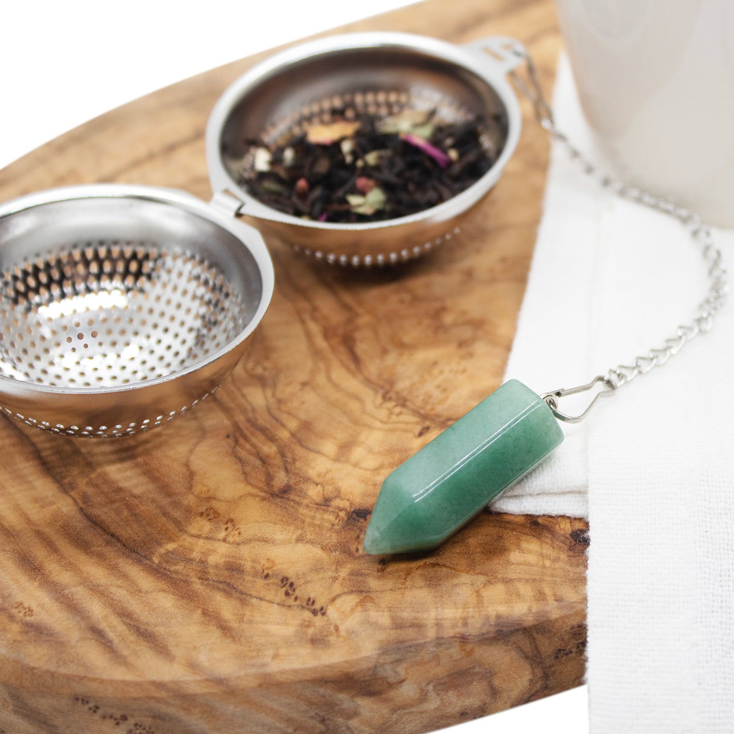 Green Aventurine Tea Infuser