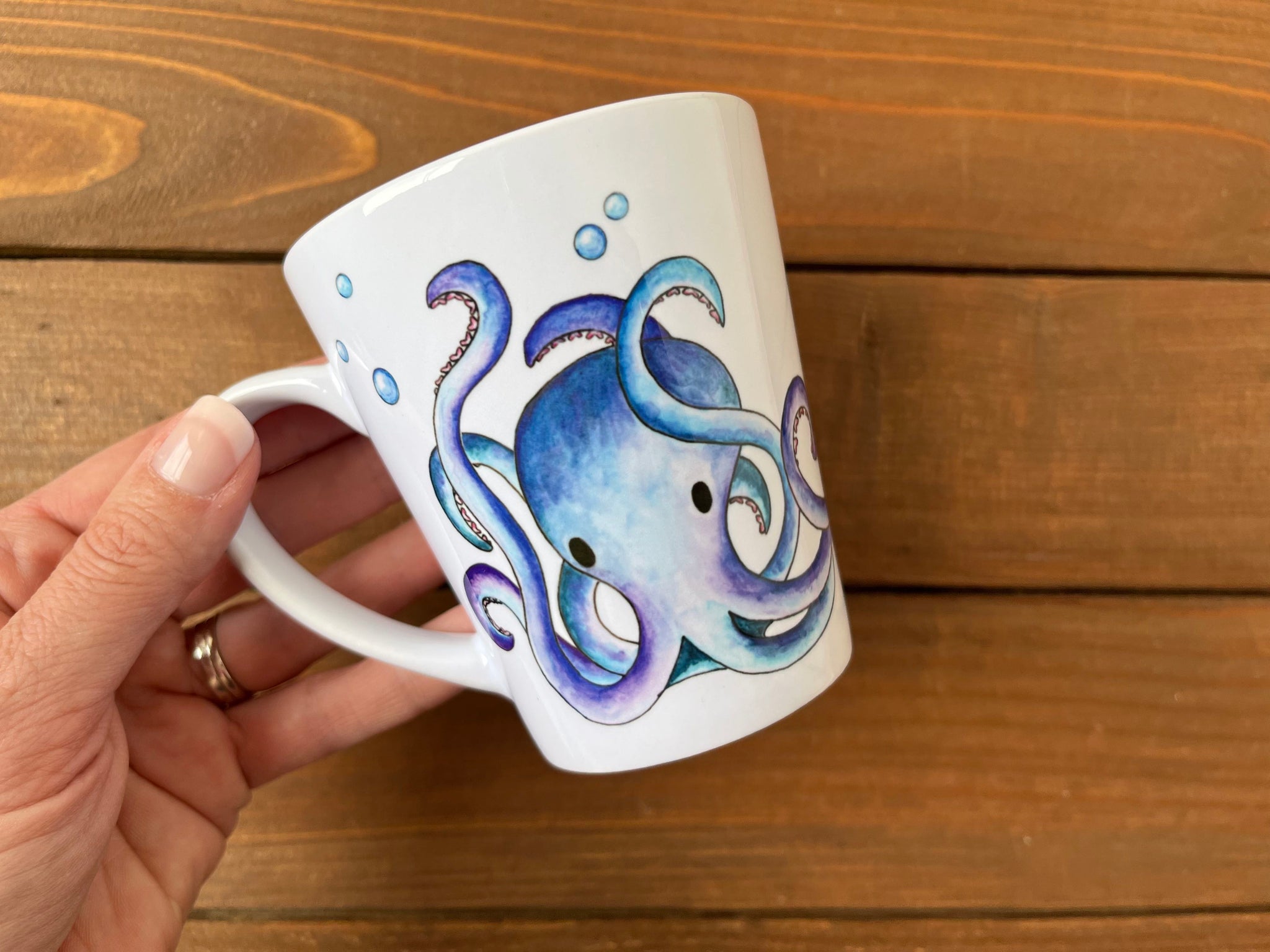 Octopus Mug - 12 oz ceramic latte mug