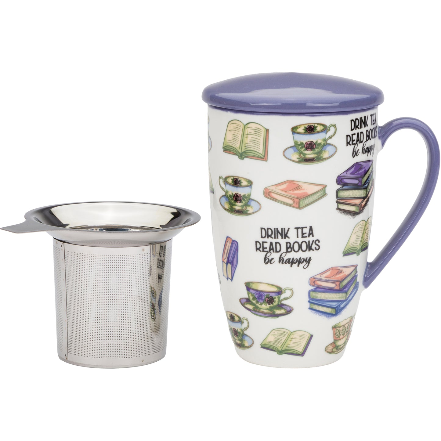 Books and Tea Infuser Mug