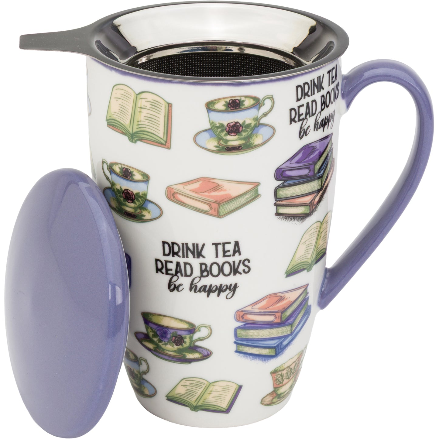 Books and Tea Infuser Mug