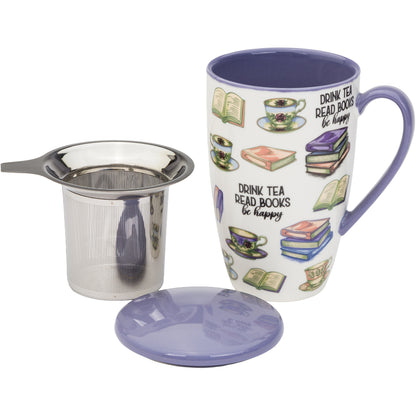 Books and Tea Infuser Mug