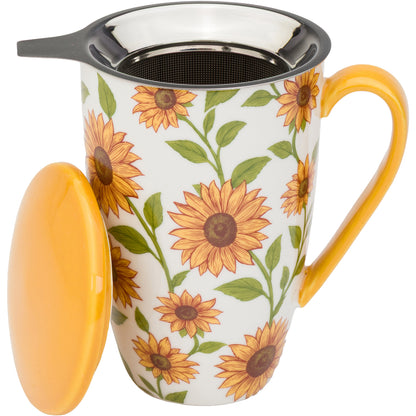 Sunflower Tea Infuser Mug