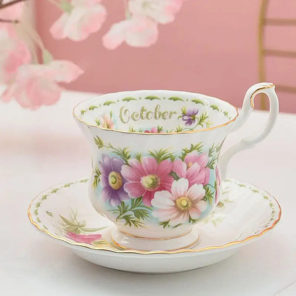 Royal Albert Birth Flower Teacup and Saucer - The Traveling Teapot