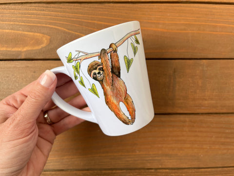 Sloth Mug - 12 oz ceramic latte mug case of 6