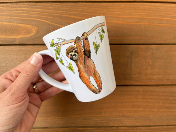 Sloth Mug - 12 oz ceramic latte mug