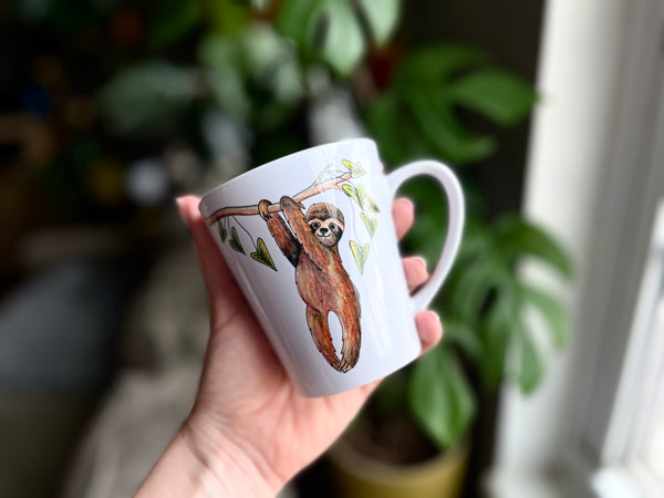 Sloth Mug - 12 oz ceramic latte mug