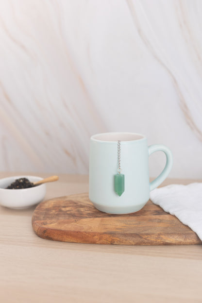 Green Aventurine Tea Infuser - The Traveling Teapot